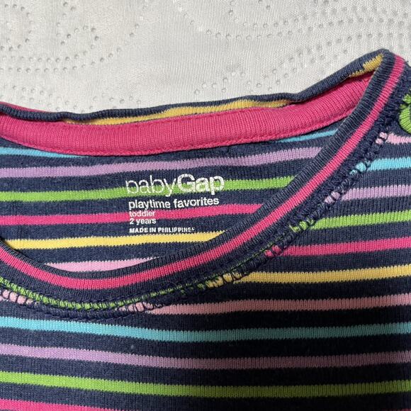 Gap Rainbow Striped Shirt Size 2T - Picture 4 of 5